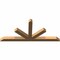 Ekena Millwork Saratoga Timber Gable Bracket, Western Red Cedar, 96"W x 44"H x 5 1/2"D x 5 1/2"F, 11/12 Pitch GBW096X44X0606SAR00SWR - alternate 3